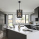 Boundry 5 Light 45.25 inch Black and Barn Wood and Antique Brass Linear Pendant Ceiling Light
