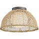 Cestino 1 Light 15.75 inch Antique Bronze Flush Mount Ceiling Light