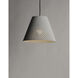Woven 1 Light 14.5 inch Gray and Black Single Pendant Ceiling Light