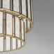 Miramar 6 Light 32.75 inch Capiz and Natural Aged Brass Chandelier Ceiling Light