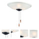 San Gabriel 3 Light Incandescent Black Ceiling Fan Light Kit