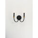 Charlton 2 Light 11.75 inch Black and Antique Brass Wall Sconce Wall Light in Antique Brass and Black