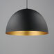 Tova 1 Light 20 inch Black and Gold Single Pendant Ceiling Light