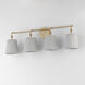 Baja 4 Light 33.25 inch Natural Aged Brass Bath Vanity Wall Light