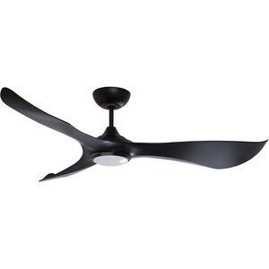 Keanu 56 inch White and Black Outdoor Ceiling Fan