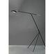 Scan 60.5 inch 6.5 watt Black and Satin Brass Floor Lamp Portable Light