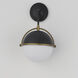 Duke 1 Light 9.5 inch Black and Weathered Brass Wall Sconce Wall Light