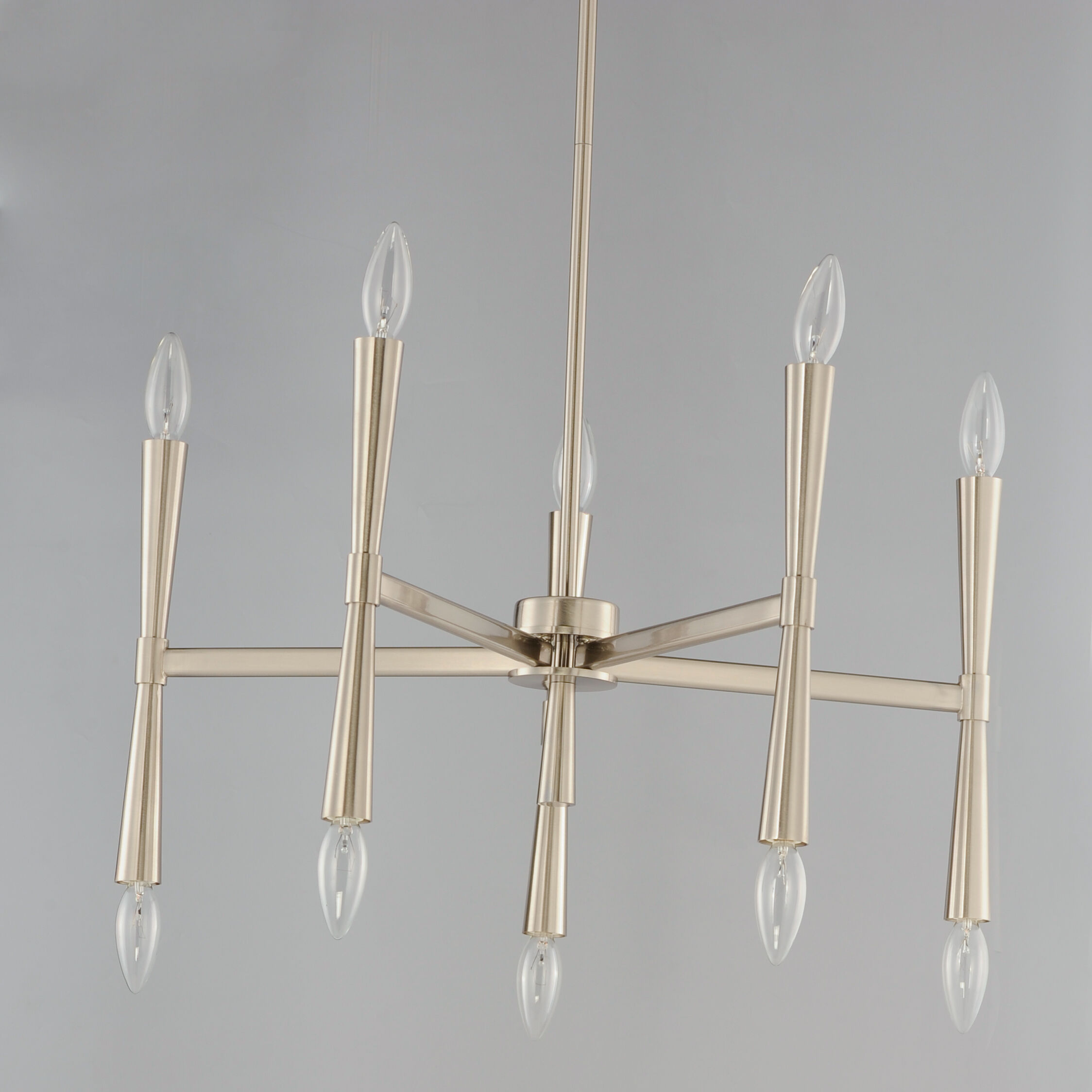Rome 10 Light 23.5 inch Satin Nickel Chandelier Ceiling Light