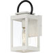 Nassau Vivex 1 Light 12.75 inch White and Black Outdoor Wall Mount