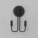 Abner 2 Light 7 inch Black Wall Sconce Wall Light
