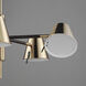 Carlo LED 28 inch Dark Bronze, Leather, Heritage Brass Chandelier Ceiling Light