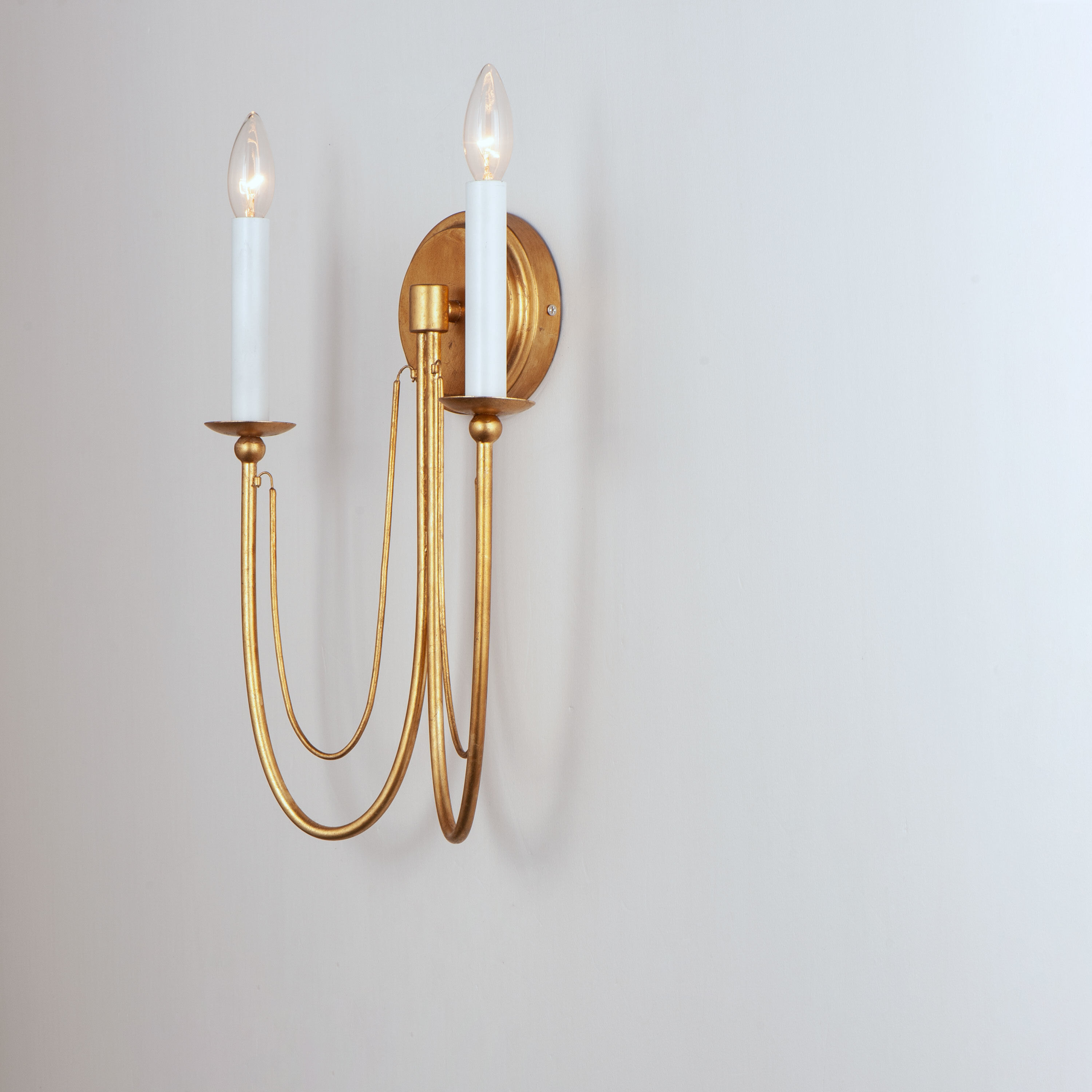 Plumette 2 Light 12 inch Gold Leaf Wall Sconce Wall Light