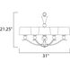 Rondo 5 Light 31 inch Polished Nickel Single-Tier Chandelier Ceiling Light