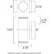 Lightray LED 12.5 inch Brushed Aluminum Outdoor Wall Mount