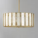 Miramar 4 Light 24.25 inch Capiz and Natural Aged Brass Single Pendant Ceiling Light