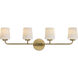 Durham 4 Light 32.5 inch Natural Aged Brass Bath Vanity Wall Light