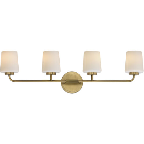 Durham 4 Light 32.5 inch Natural Aged Brass Bath Vanity Wall Light