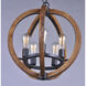 Bodega Bay 5 Light 18 inch Anthracite Single-Tier Chandelier Ceiling Light in Bulb Not Included