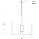 Abner 8 Light 32 inch Black Chandelier Ceiling Light