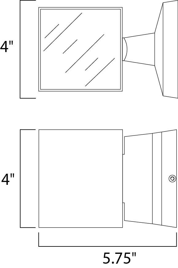 Lightray LED LED 4 inch Architectural Bronze Wall Sconce Wall Light