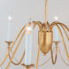 Plumette 8 Light 36 inch Gold Leaf Chandelier Ceiling Light