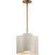 Corsica 1 Light 12.5 inch Natural Aged Brass Single Pendant Ceiling Light