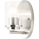 Corona 1 Light 5 inch Satin Nickel Bath Vanity Wall Light in Clear