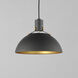 Dawn 1 Light 12 inch Antique Brass and Black Single Pendant Ceiling Light
