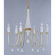 Claymore 6 Light 28 inch Claystone and Gold Leaf Chandelier Ceiling Light