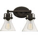 Seafarer 2 Light 15 inch Oil Rubbed Bronze Bath Vanity Wall Light in Without Bulb
