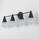 Hargreaves 4 Light 33.25 inch Black Bath Vanity Wall Light