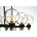 Bauhaus 6 Light 32 inch Bronze/Satin Brass Linear Pendant Ceiling Light