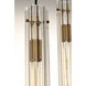 Flambeau 3 Light 13 inch Black/Antique Brass Chandelier Ceiling Light