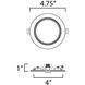 Slim Baffle LED 4.75 inch White Flush Mount Ceiling Light