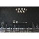 Radiant LED 42 inch Black/Gold Leaf Chandelier Ceiling Light