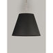 Acoustic 1 Light 30 inch Polished Nickel Single Pendant Ceiling Light