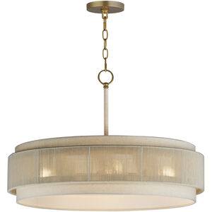 Seacliff 4 Light 28 inch Natural Aged Brass Single Pendant Ceiling Light
