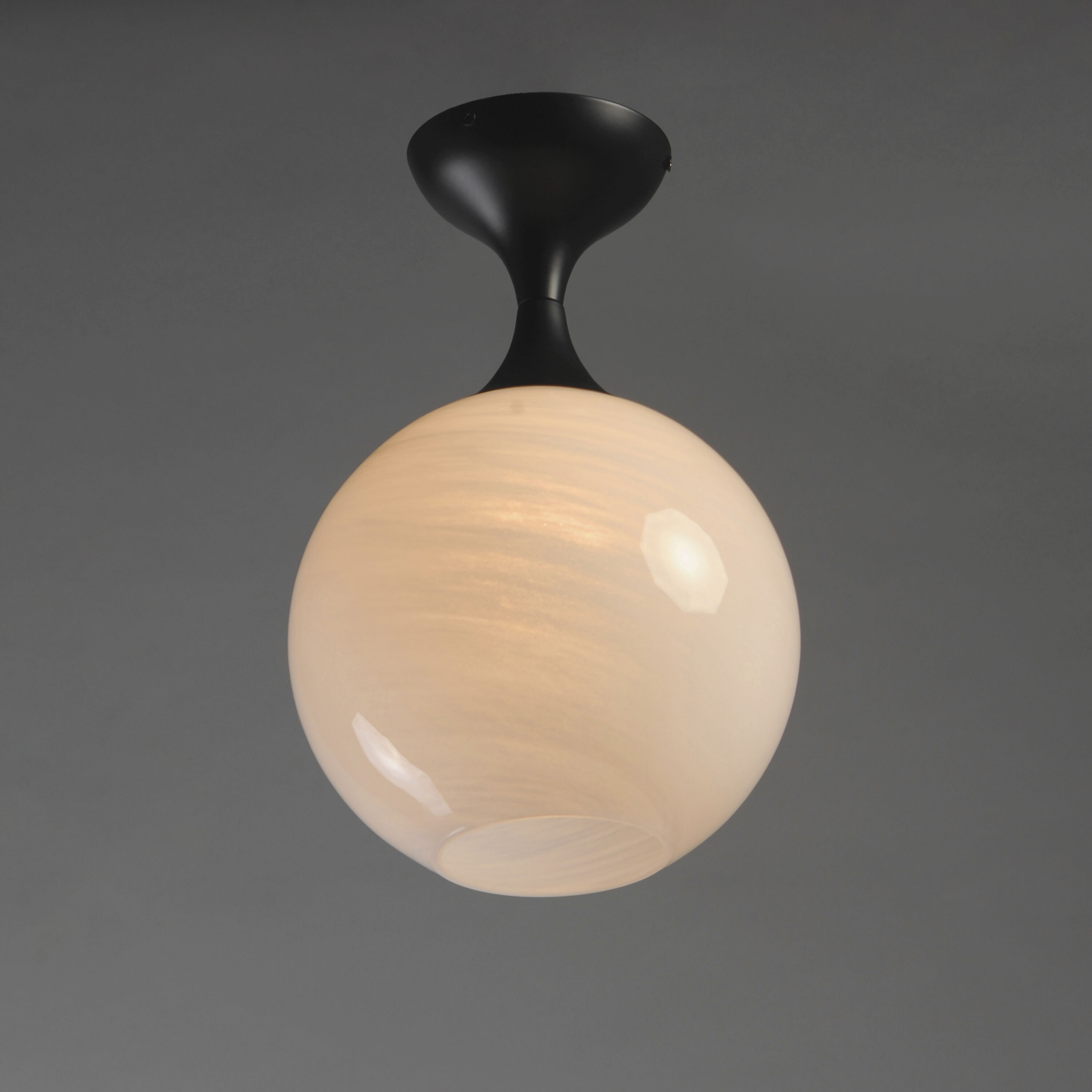 Neve 1 Light 9 inch Black Semi-Flush Mount Ceiling Light