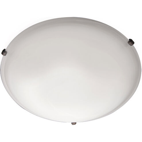 Malaga 3 Light 16 inch Oil Rubbed Bronze Flush Mount Ceiling Light in Frosted
