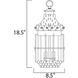 Nantucket 3 Light 8.5 inch Country Forge Outdoor Hanging Lantern