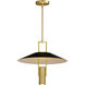 Tahoe LED 18 inch Black and Satin Brass Single Pendant Ceiling Light
