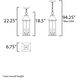 Vicksburg 2 Light 6.75 inch Black Outdoor Hanging Lantern