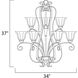 Fremont 9 Light 34 inch Platinum Dusk Multi-Tier Chandelier Ceiling Light