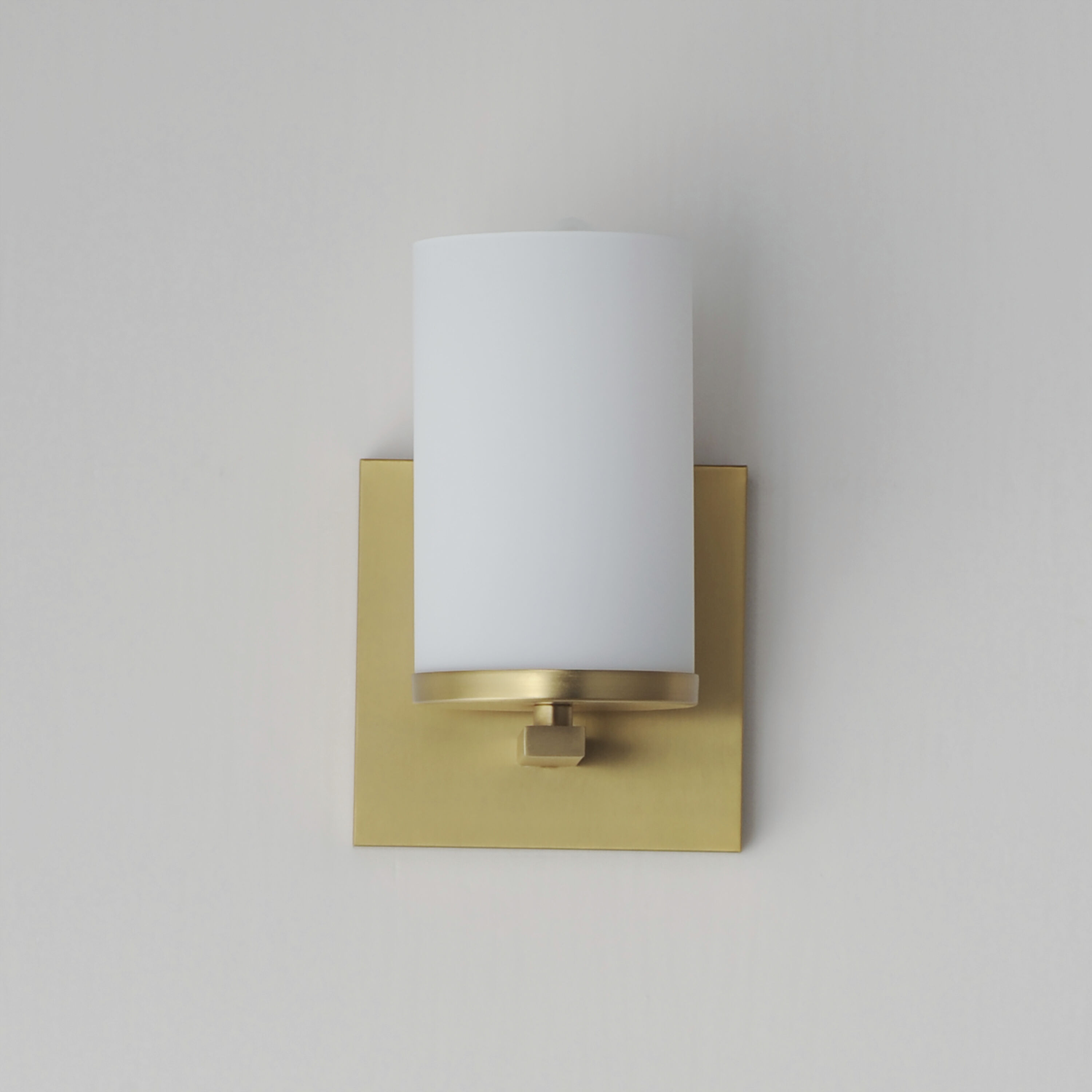 Lateral 1 Light 5 inch Satin Brass Wall Sconce Wall Light in Satin White