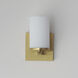 Lateral 1 Light 5 inch Satin Brass Wall Sconce Wall Light in Satin White