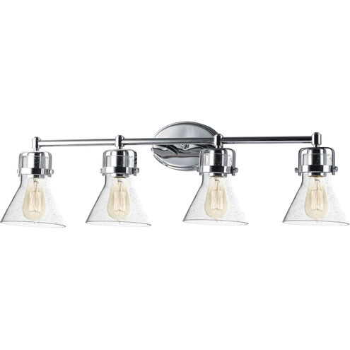 Seafarer 4 Light 33 inch Polished Chrome Bath Vanity Wall Light in Without Bulb