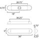 Capsule LED 36 inch Polished Chrome Bath Vanity Wall Light, Utility Items