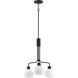 Coraline 3 Light 21 inch Black Chandelier Ceiling Light