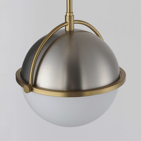 Duke 1 Light 9.5 inch Satin Nickel and Satin Brass Single Pendant Ceiling Light
