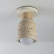 Pompeii 1 Light 4.75 inch Travertine and Oyster Flush Mount Ceiling Light